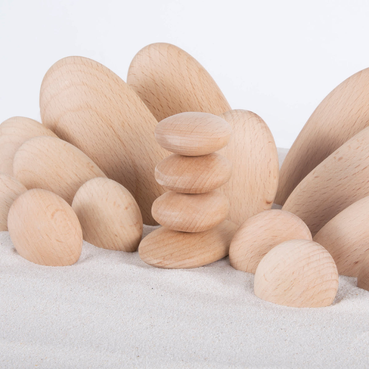 G6771 Wooden Stackers River Stones 5