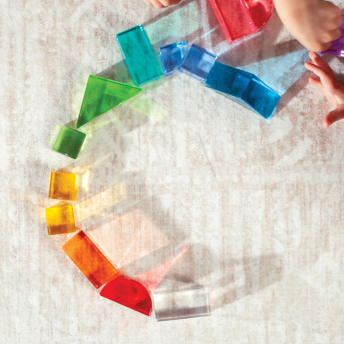 G6830 Acrylic Rainbow Unit Blocks Set of 16 Lifestyle 7367