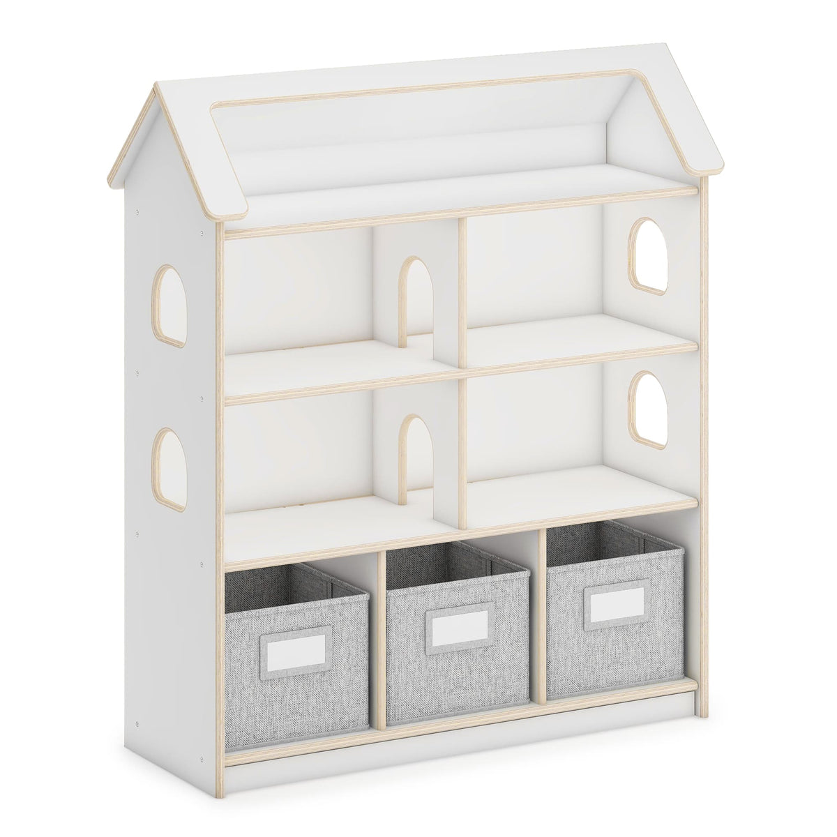 G80229 EdQ Dollhouse Bookcase White Main | White