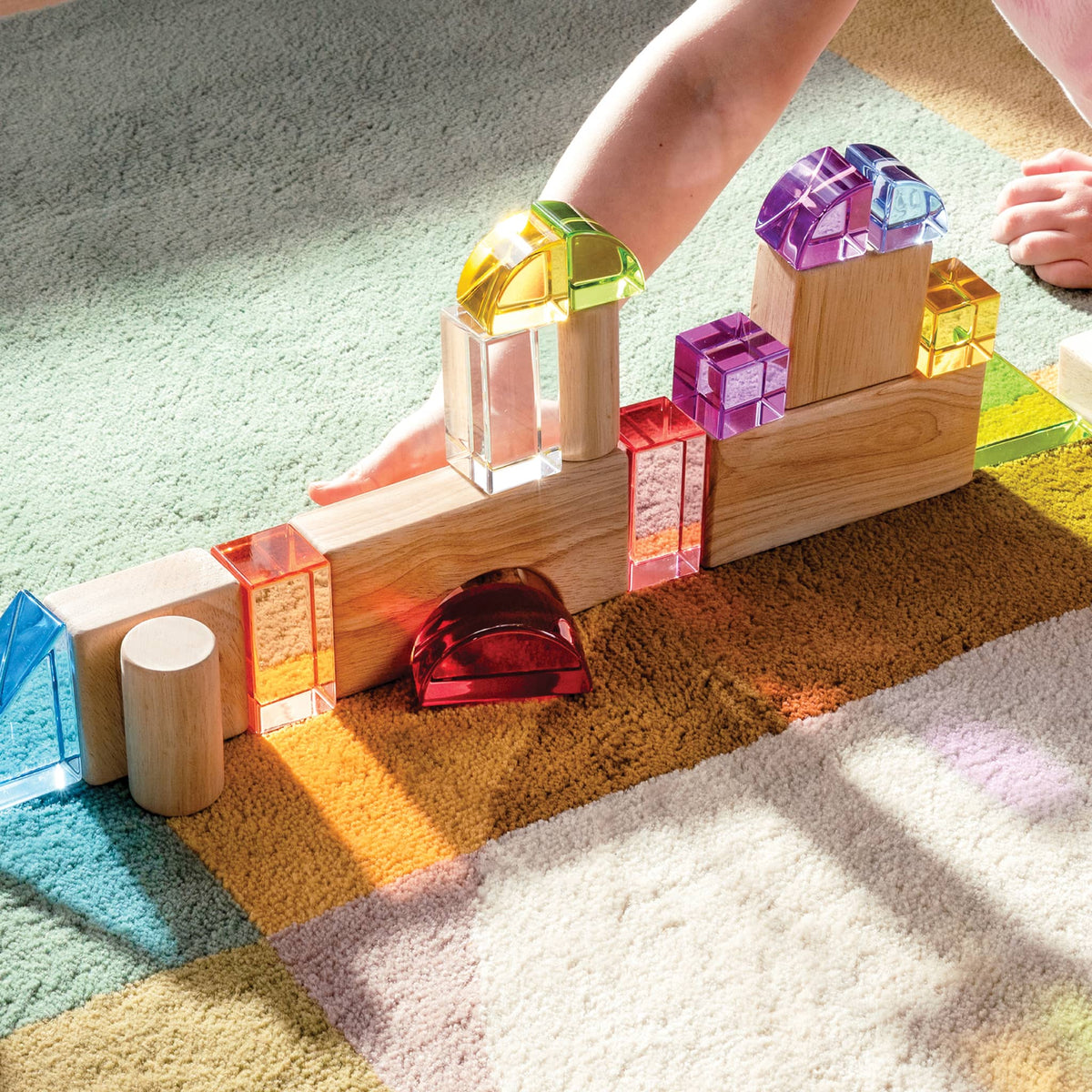 G6830 Acrylic Rainbow Unit Blocks Set of 16 Lifestyle 6669