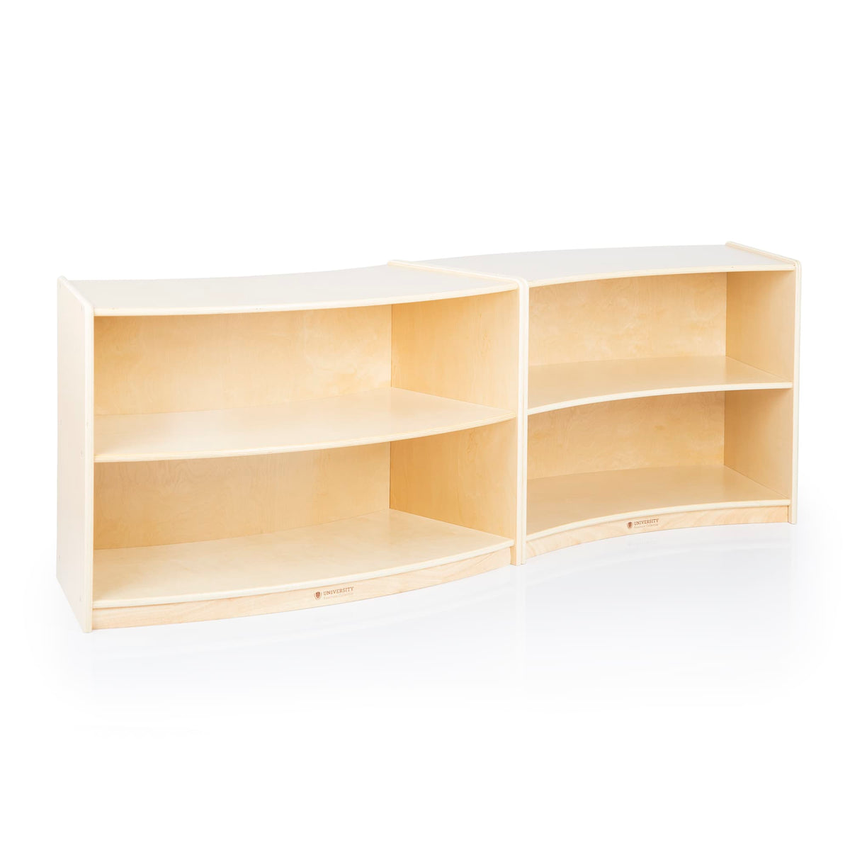 U42131 2-Shelf Left Curved Storage 24in Birch Plywood Group