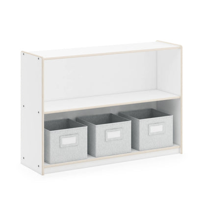 G80211 EdQ Essentials Two Shelf Open Storage 30in White Main-1 | White