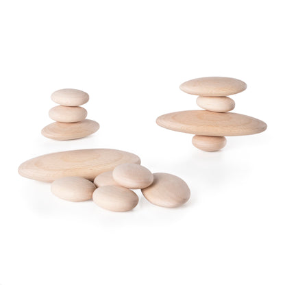 G6771 Wooden Stackers River Stones