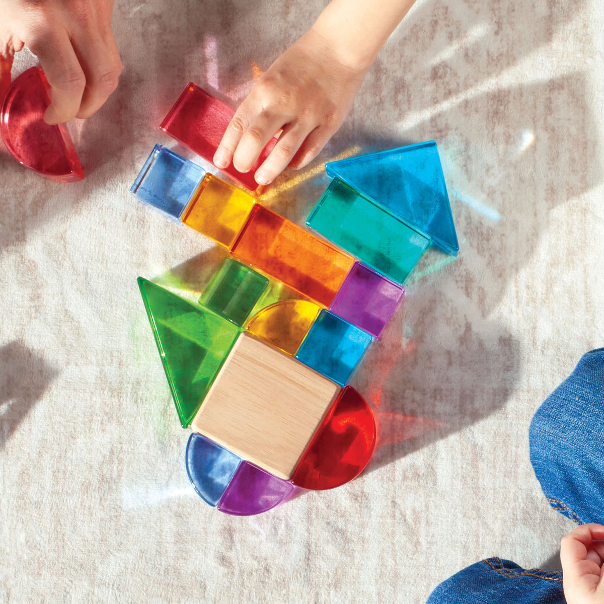 G6830 Acrylic Rainbow Unit Blocks Set of 16 Lifestyle 7252