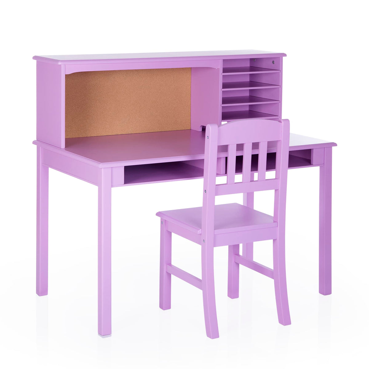 G27645 Guidecraft Childrens Media Desk and Chair Set Lavender Quarter | Lavender