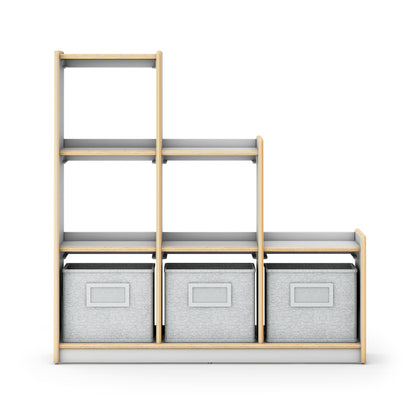 G92211 Curated Storage 3-2-1 Tier White Silo 2 Front | White
