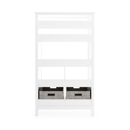 G76805 Martha Stewart Living and Learning Kids' Tall Bookcase White Back | Linen White