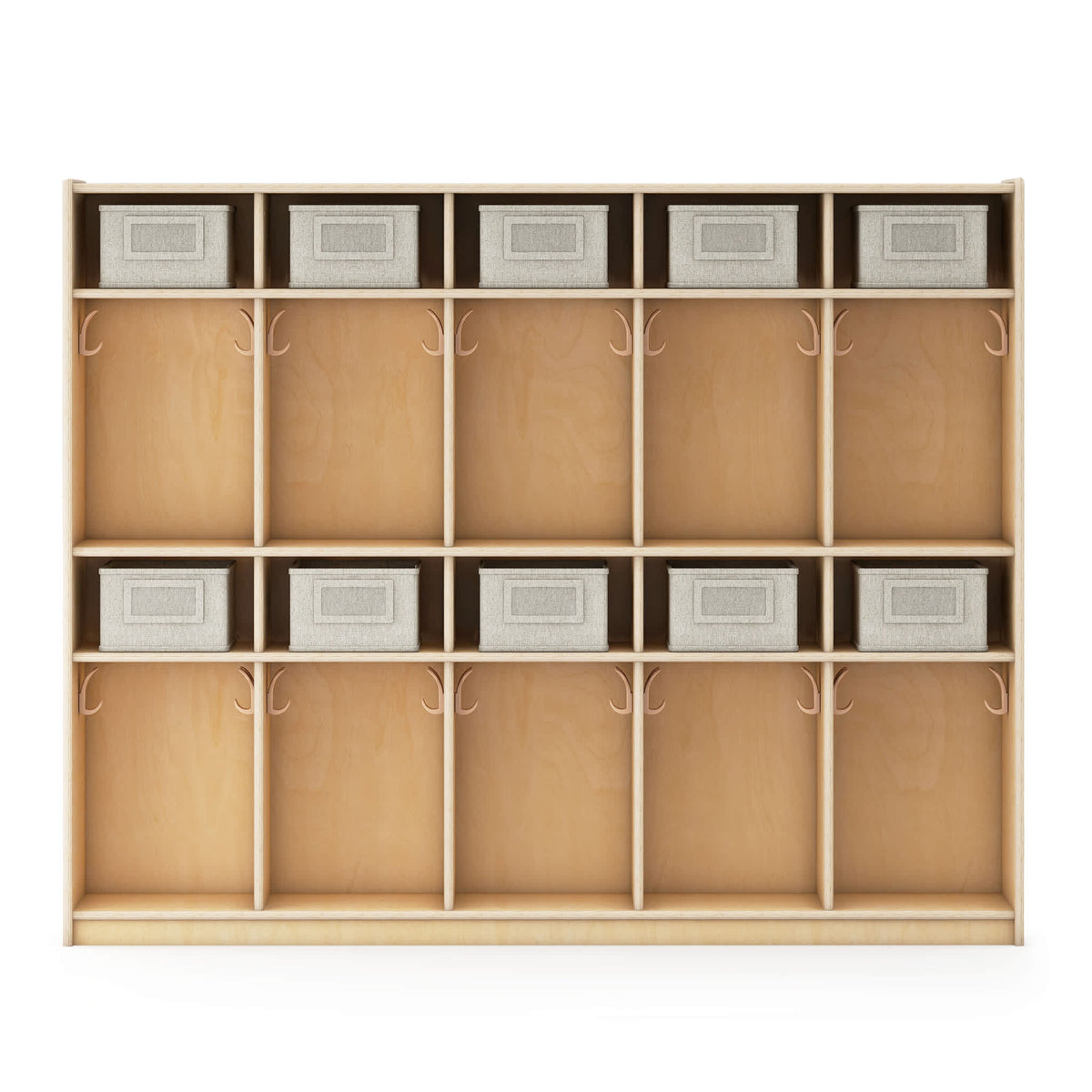 G80419 EdQ 10-Section Locker Natural Silo 2 Front | Natural