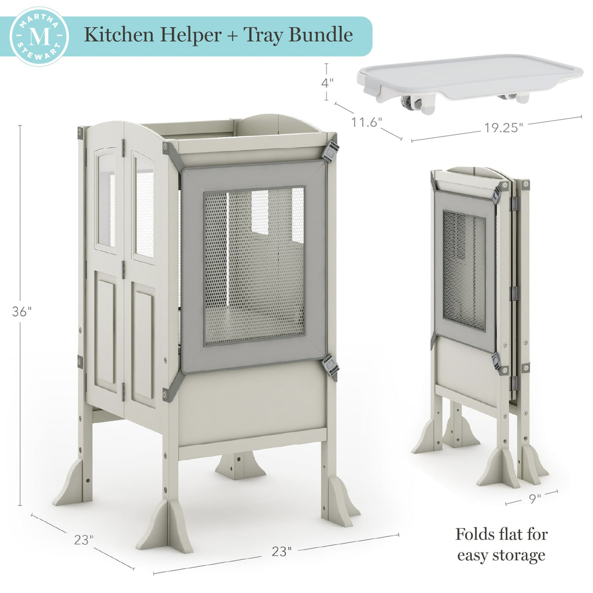 G97553-MS Kitchen Helper Tray Bundle Taupe1 | Taupe