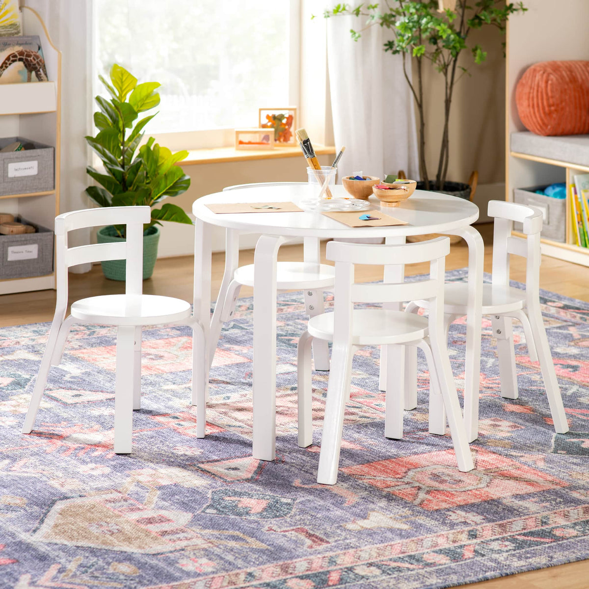 G81041 Nordic Table and 4 Chairs White Env Main 2412 | White