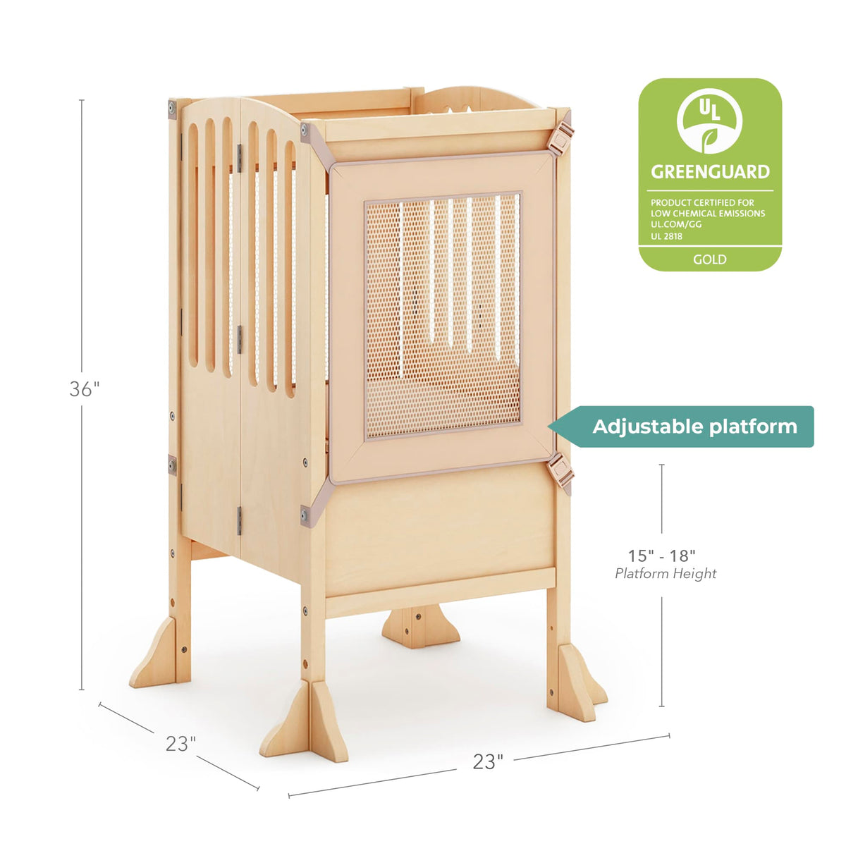 G97343 Contemporary Kitchen Helper Natural Dimension Greenguard | Natural