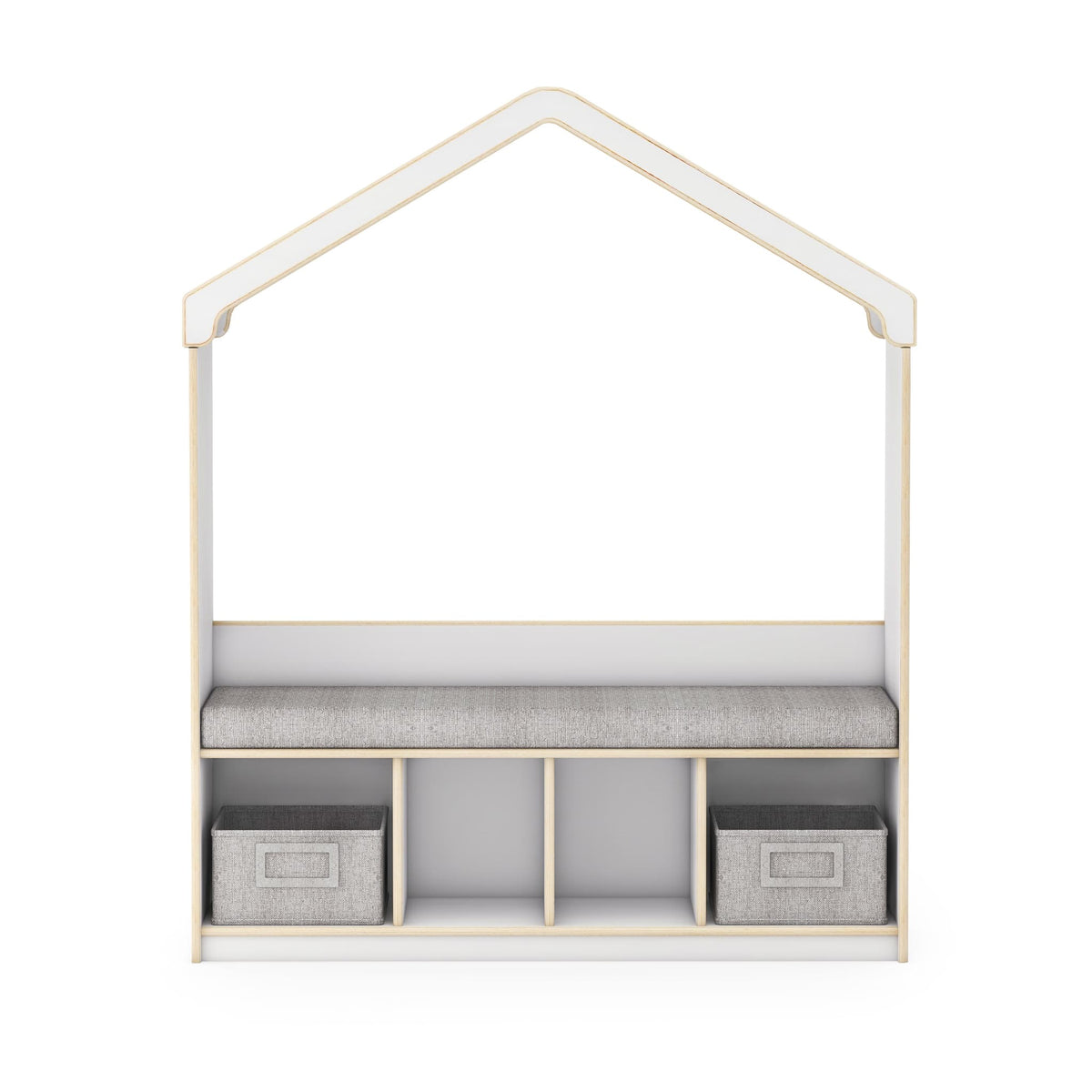 G80331 EdQ Reading Seating Nook and Storage White 2 Front | White
