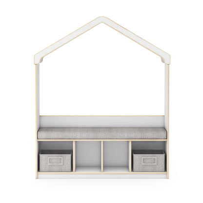 G80331 EdQ Reading Seating Nook and Storage White 2 Front | White