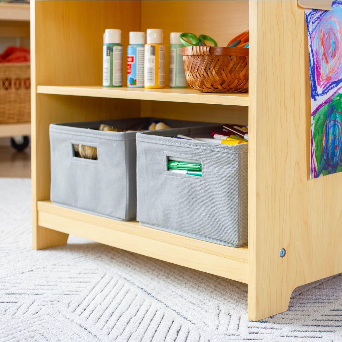 G51091 Desk to Easel Art Cart Natural Env 0091 | Natural
