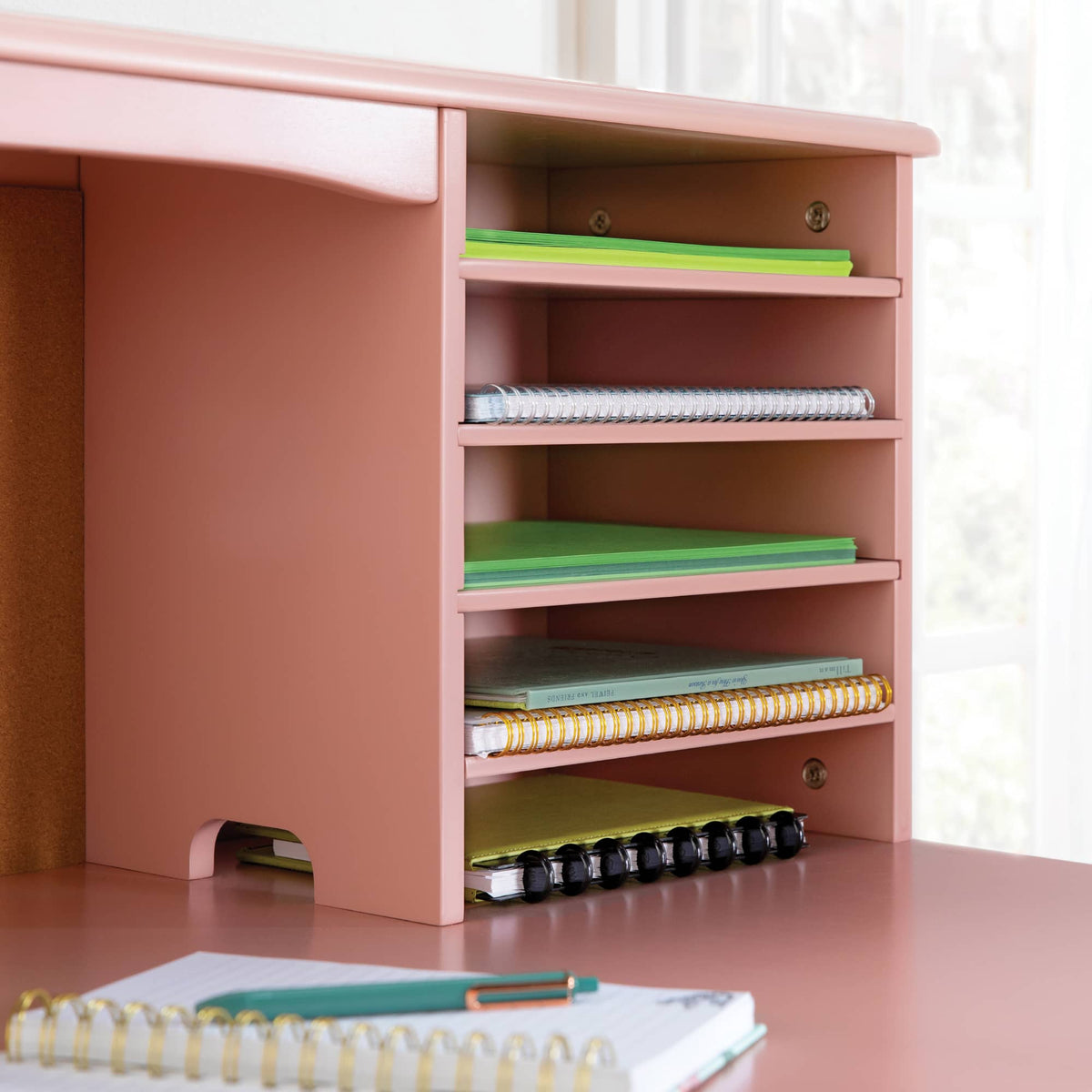 G27640 Media Desk and Chair Pink Detail 3 | Pink