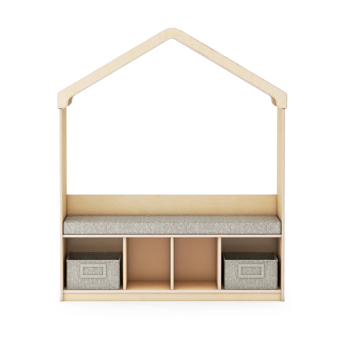 G80332 EdQ Reading Seating Nook and Storage Natural 2 Front | Natural