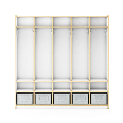 G80412 EdQ 5-Section Locker White Silo 2 Front | White