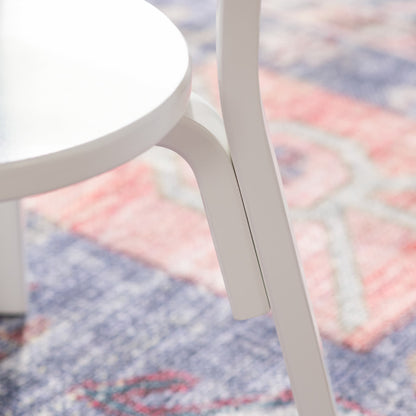 G81041 Nordic Table and 4 Chairs White Env 2421 | White
